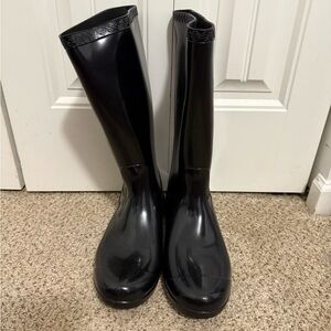 UGG Black Gloss Tall Rain boots